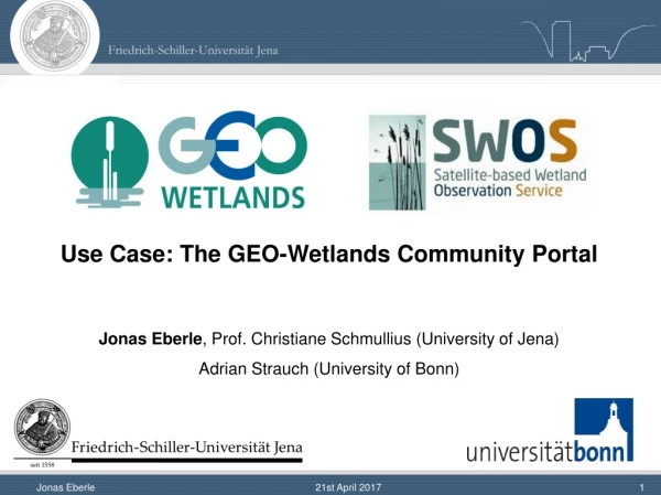 Use Case: The GEO-Wetlands Community Portal
