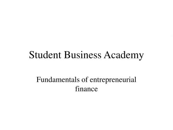 Student Business Academy