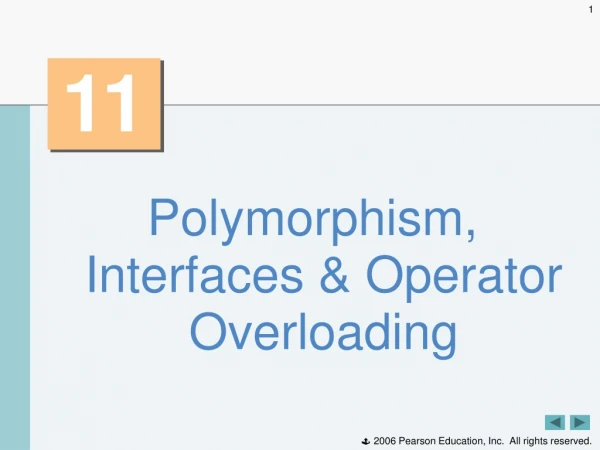 Polymorphism, Interfaces &amp; Operator Overloading