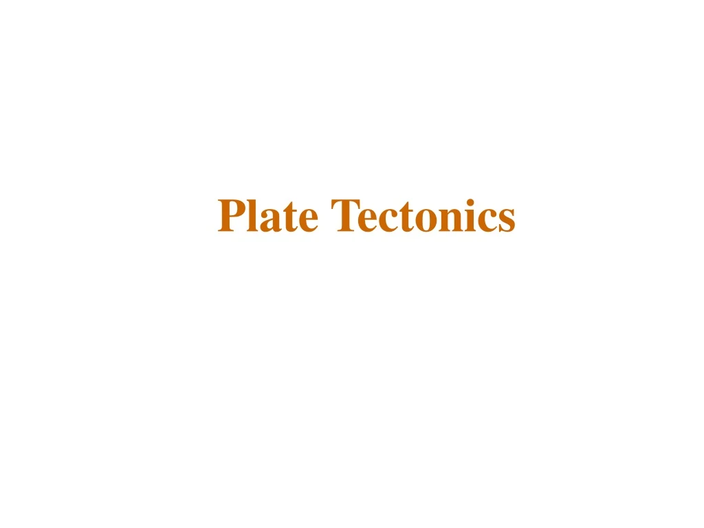 plate tectonics