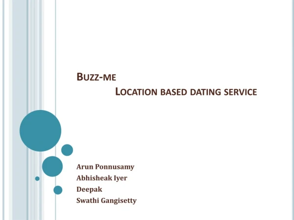 Buzz-me                Location based dating service