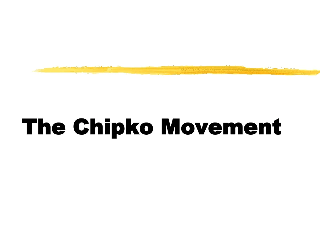 the chipko movement