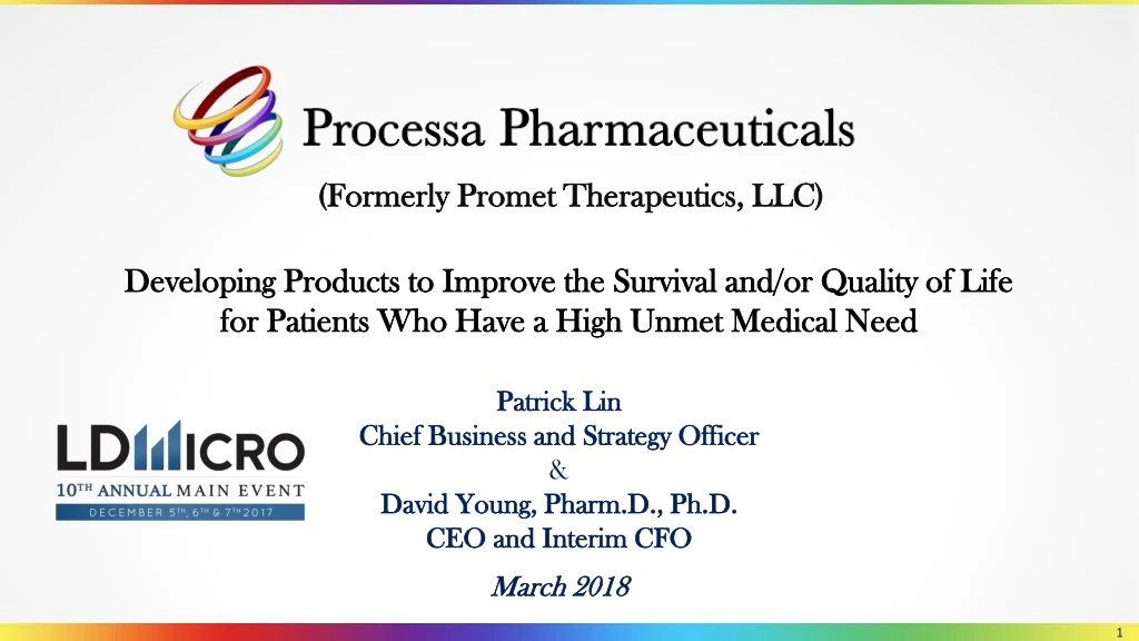 formerly promet therapeutics llc