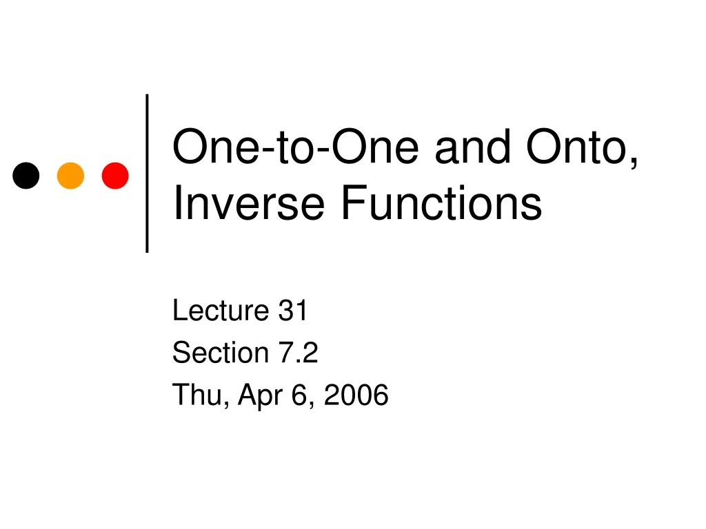 one to one and onto inverse functions