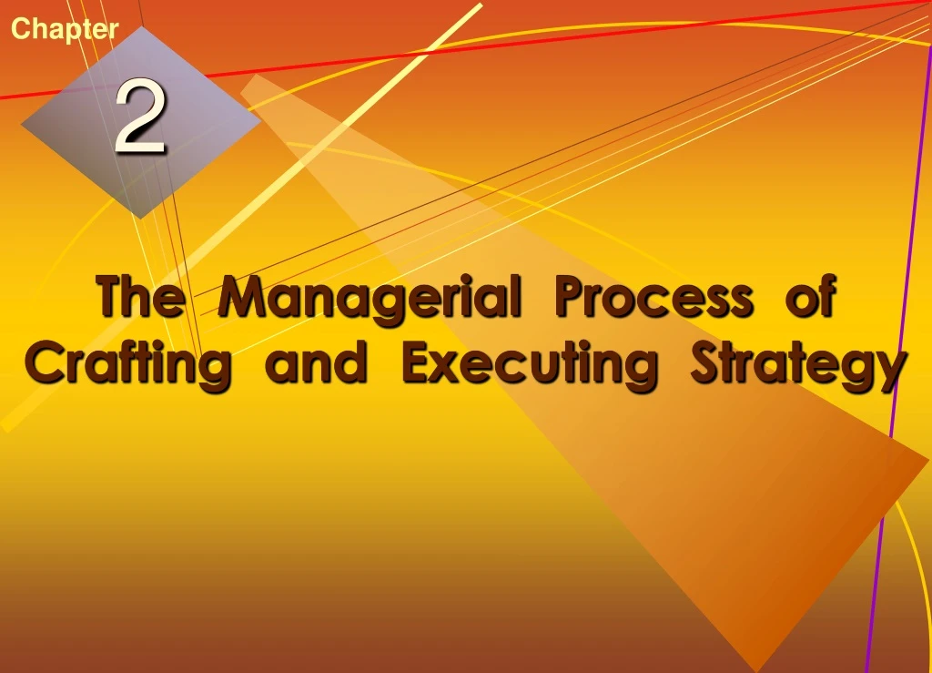 the managerial process of crafting and executing strategy