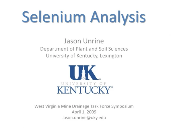 Selenium Analysis