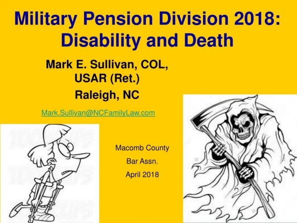 Military Pension Division 2018: Disability and Death