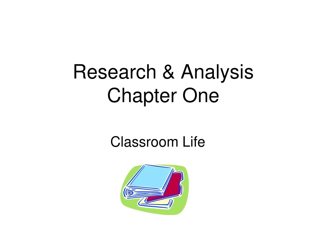 research analysis chapter one