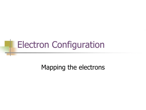 Electron Configuration