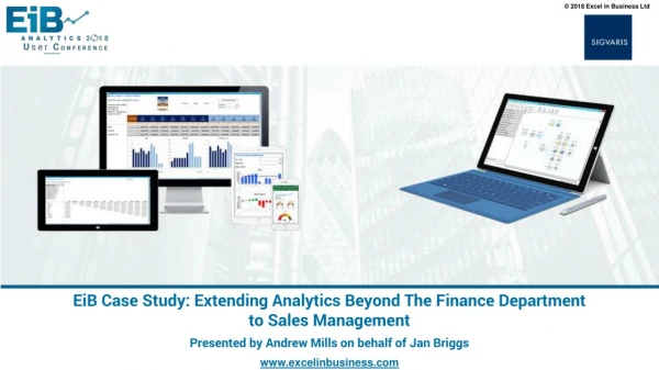 EiB Case Study: Extending Analytics Beyond The Finance Department  to Sales Management