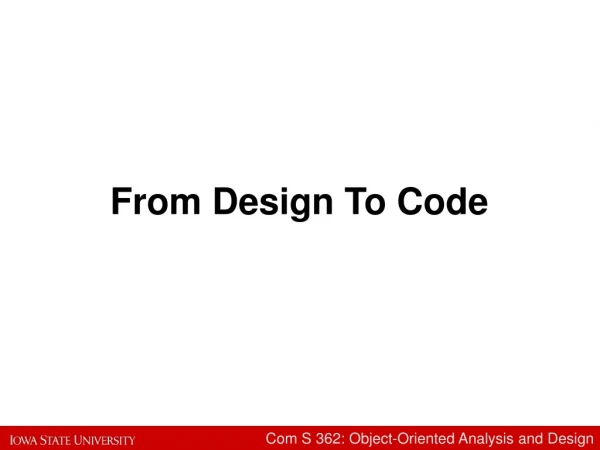 From Design To Code