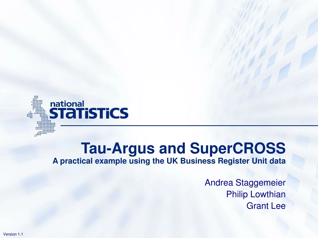 tau argus and supercross a practical example using the uk business register unit data