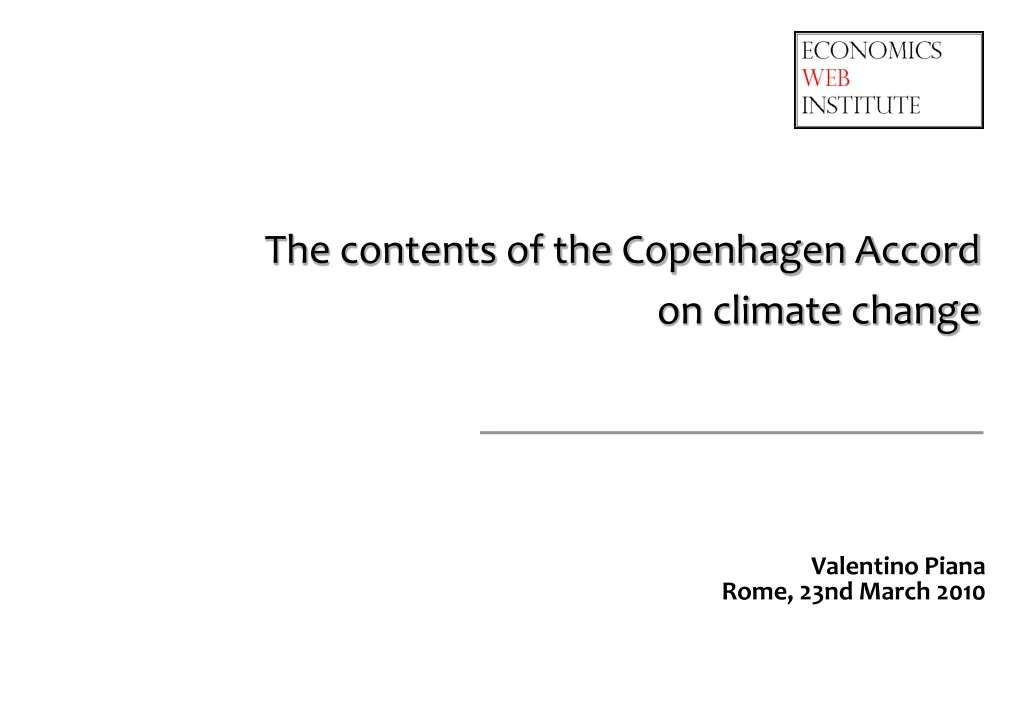the contents of the copenhagen accord on climate