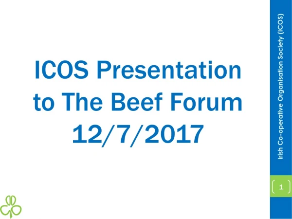 ICOS Presentation to The Beef Forum 12/7/2017