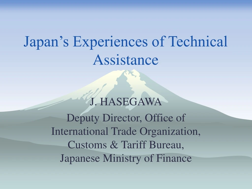 japan s experiences of technical assistance