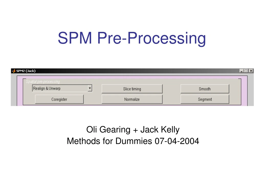 spm pre processing