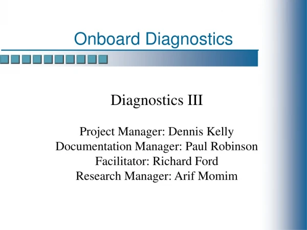 Onboard Diagnostics