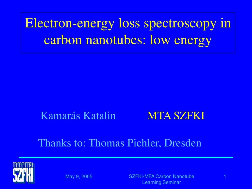 electron energy loss spectroscopy in carbon nanotubes low energy