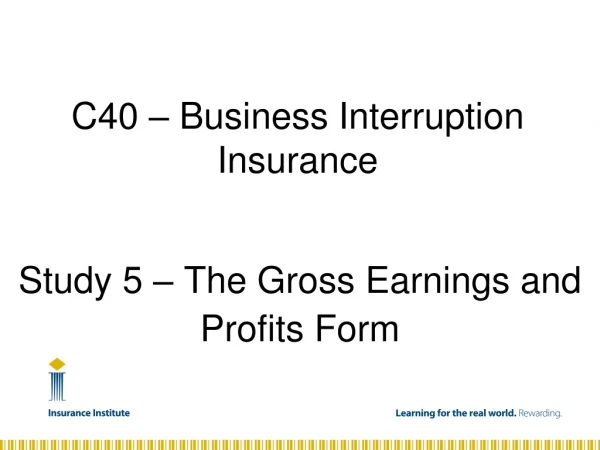 Study 5 – The Gross Earnings and Profits Form
