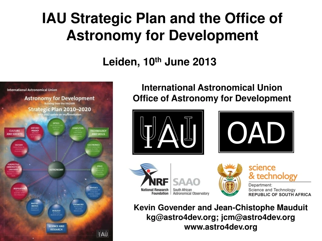 iau strategic plan and the office of astronomy