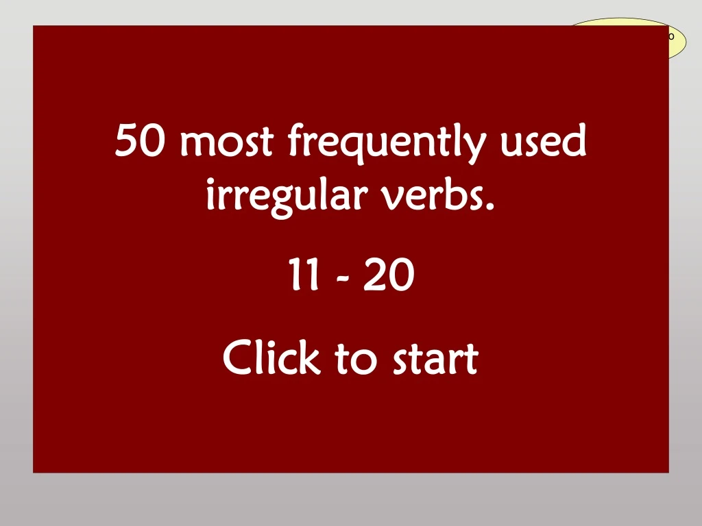 50 most frequently used irregular verbs