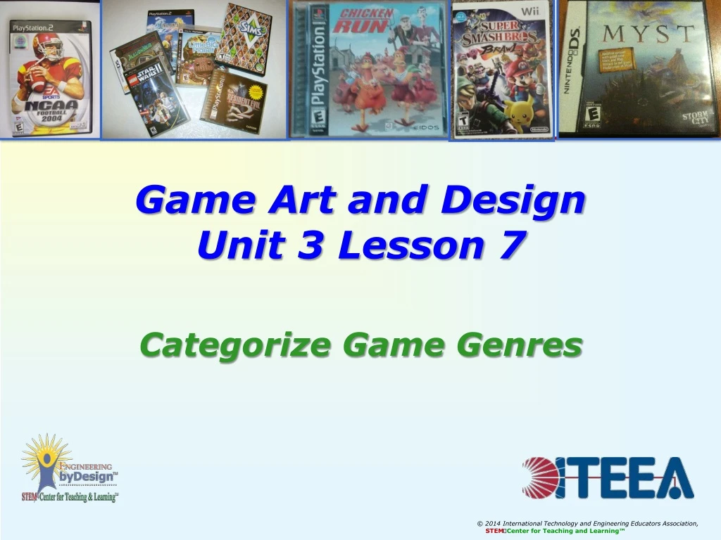 game art and design unit 3 lesson 7 categorize game genres