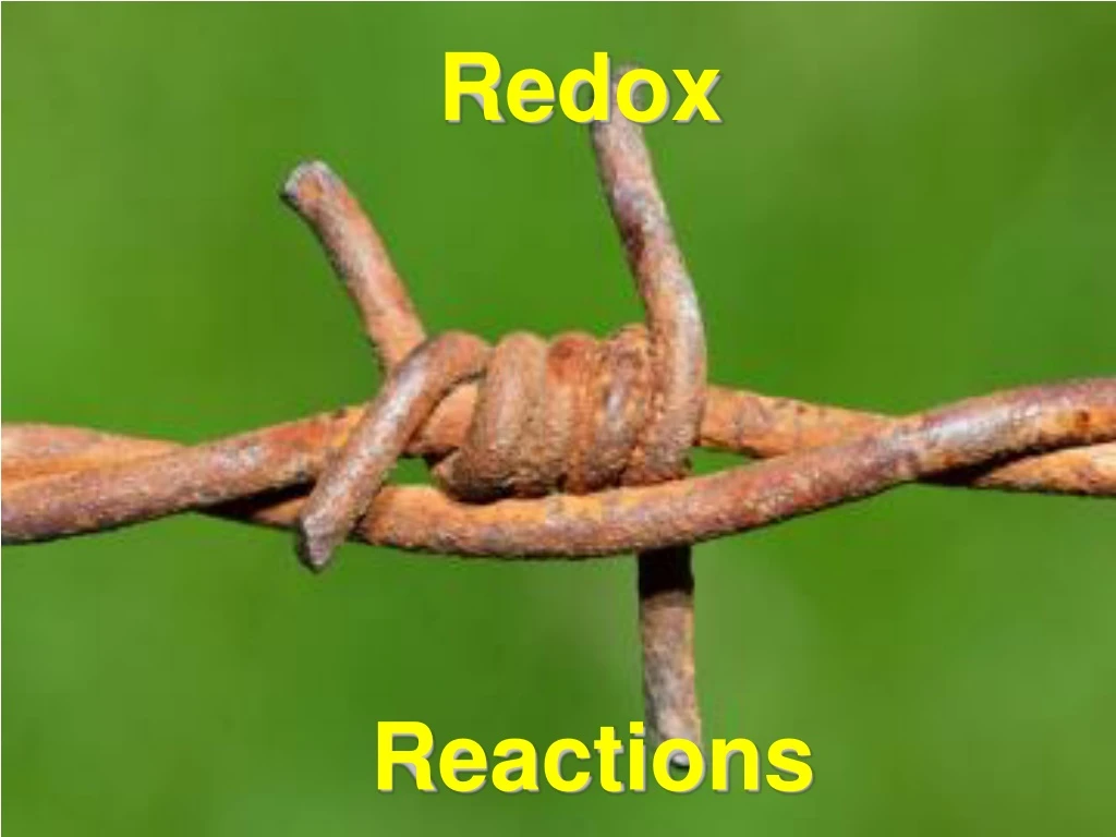 redox reactions