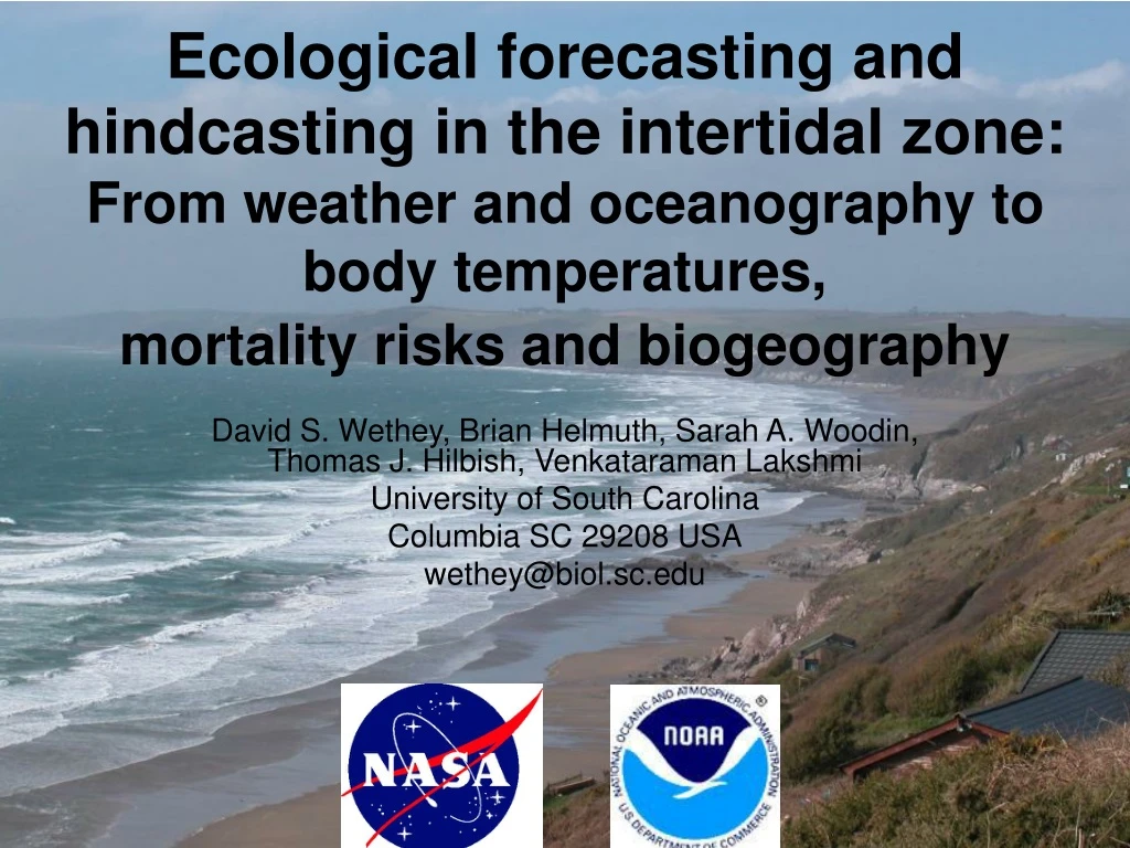 ecological forecasting and hindcasting