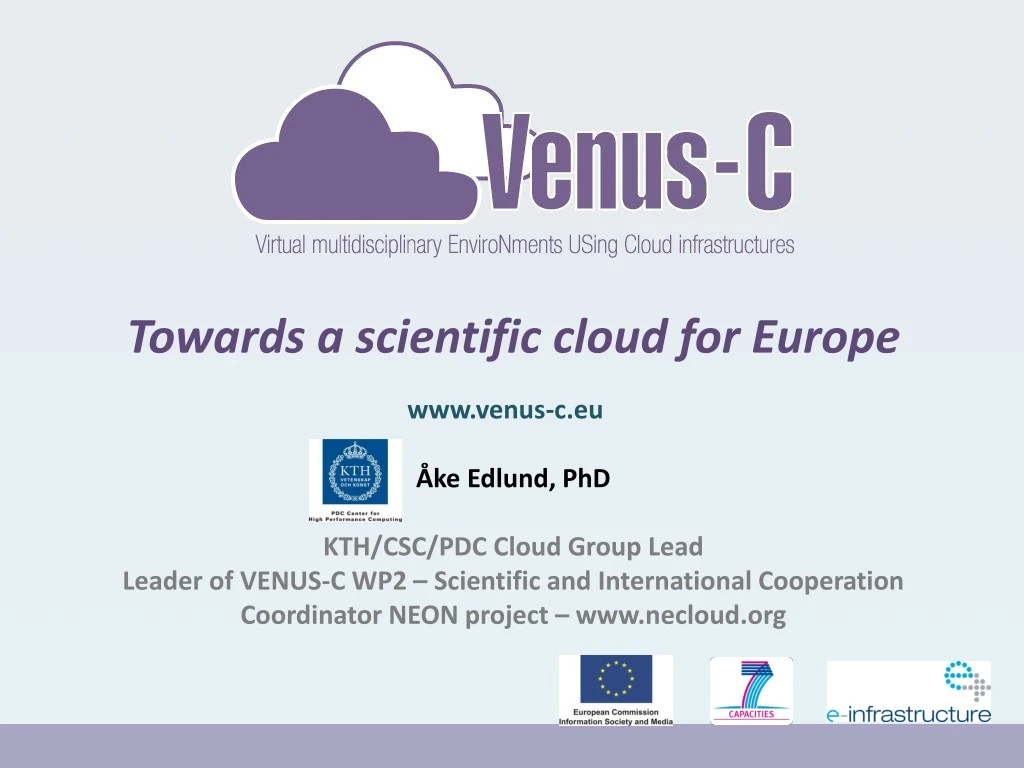 towards a scientific cloud for europe