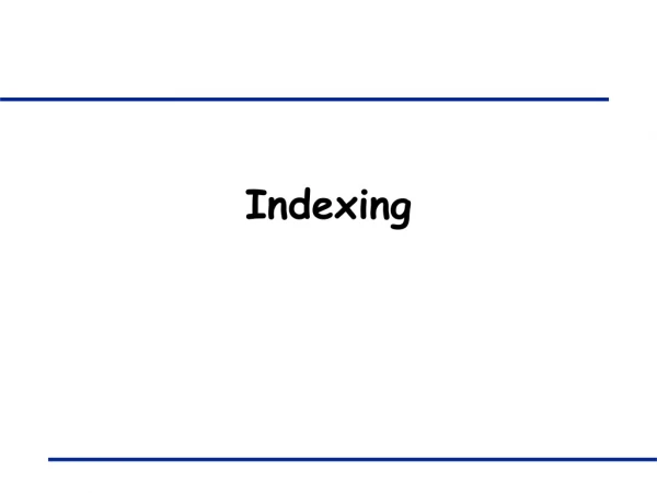 Indexing