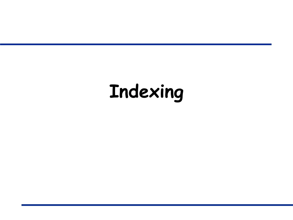 indexing