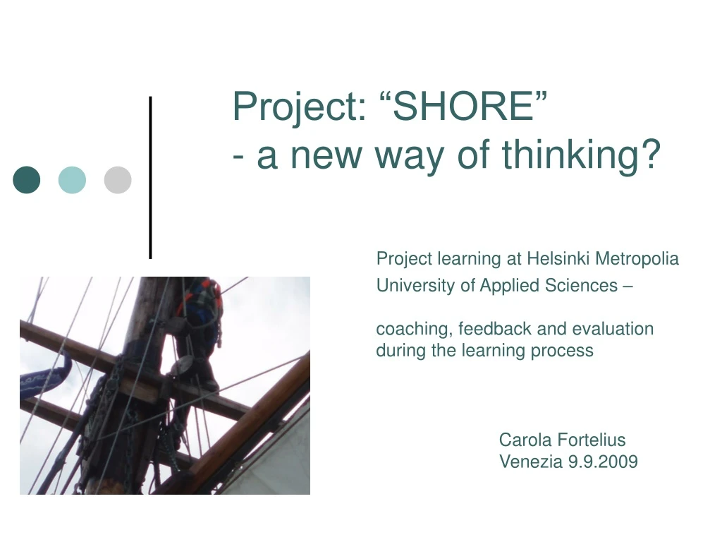 project shore a new way of thinking project