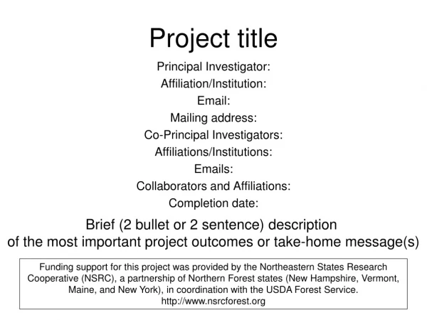 Project title