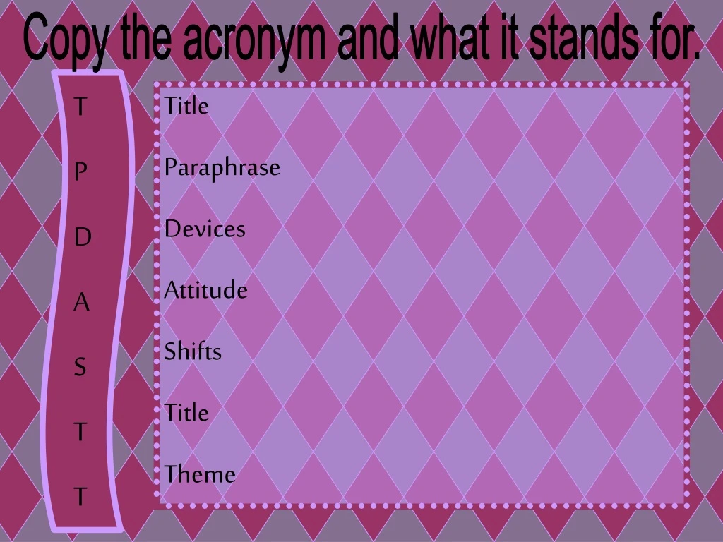 copy the acronym and what it stands for