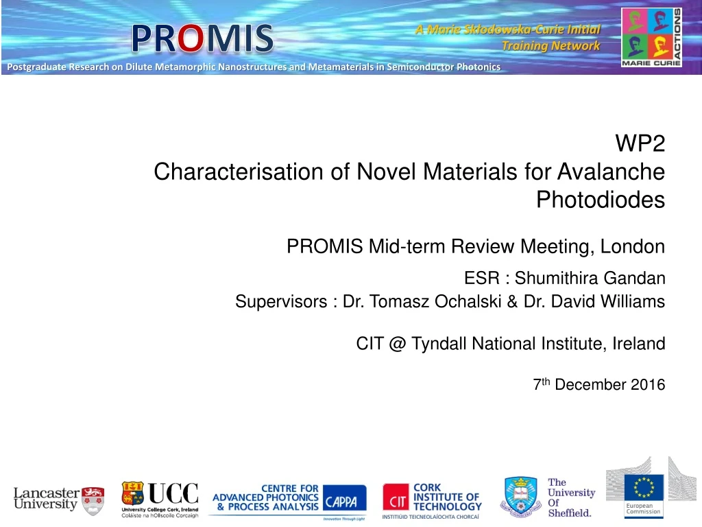 wp2 characterisation of novel materials