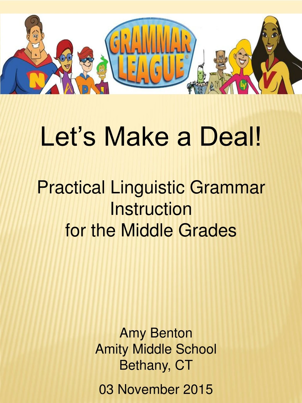 let s make a deal practical linguistic grammar