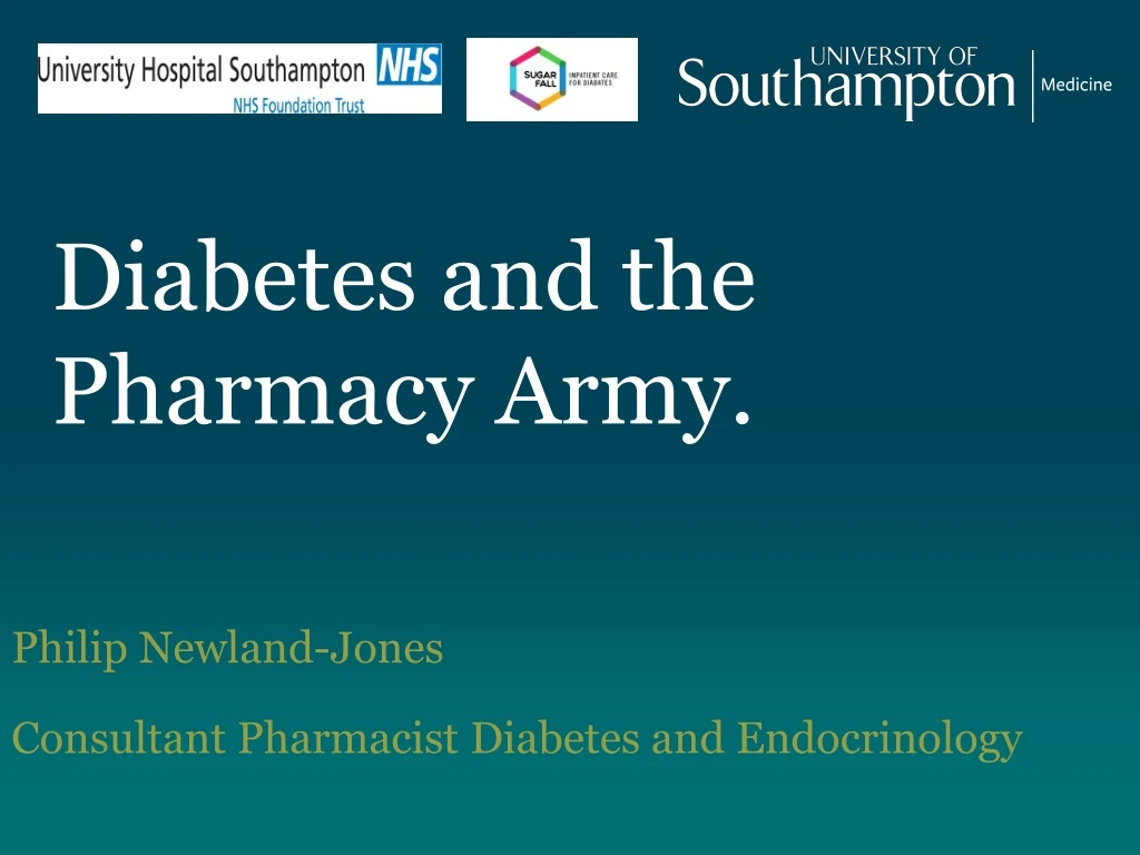 diabetes and the pharmacy army