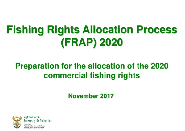 Fishing  Rights Allocation Process (FRAP)  2020