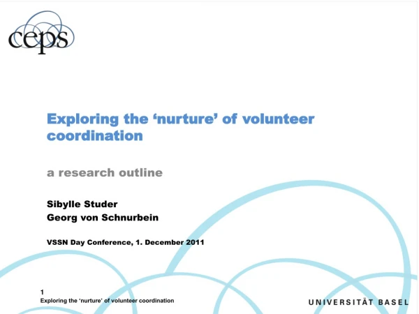 Exploring the ‘nurture’ of volunteer coordination