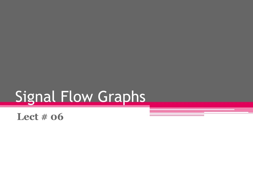 signal flow graphs