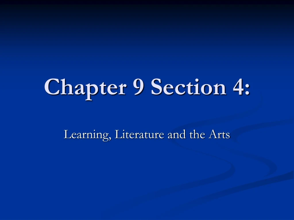 chapter 9 section 4