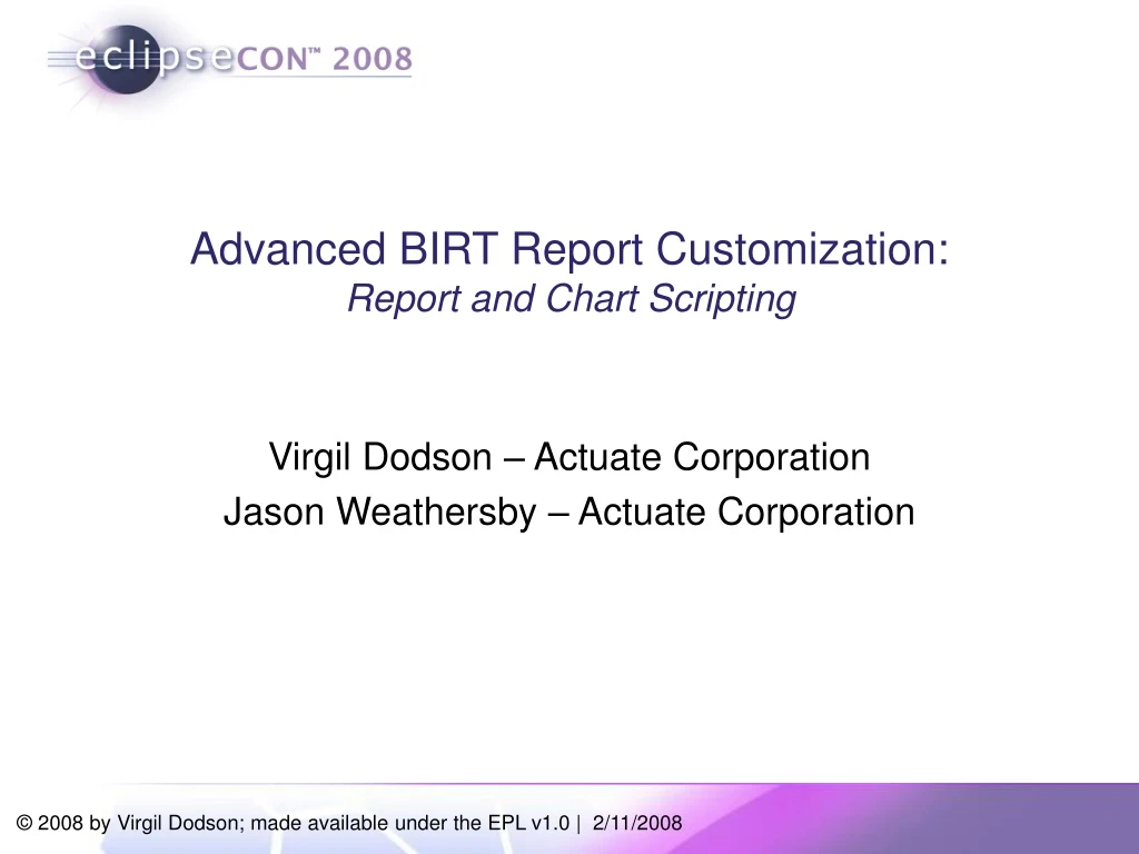 advanced birt report customization report and chart scripting