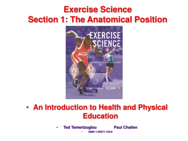 Exercise Science Section 1: The Anatomical Position