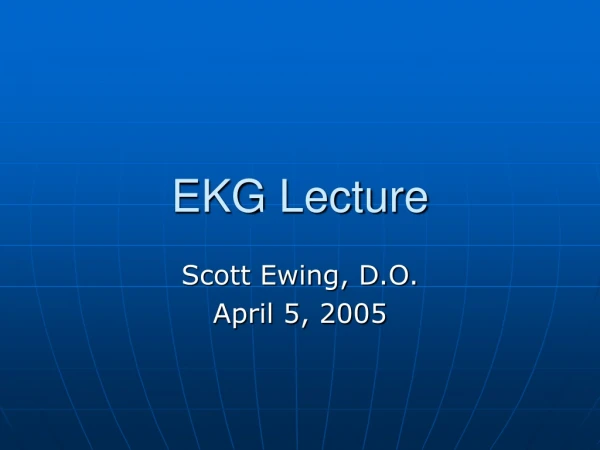 EKG Lecture
