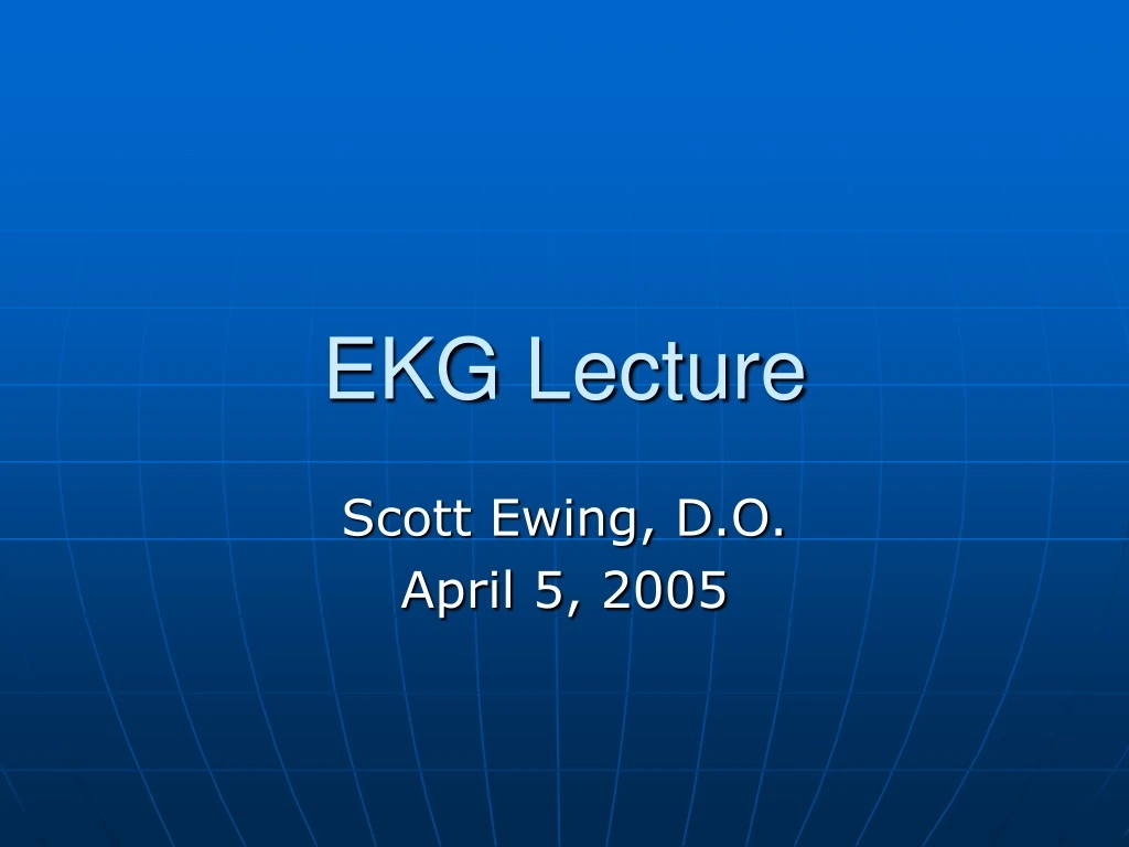 ekg lecture