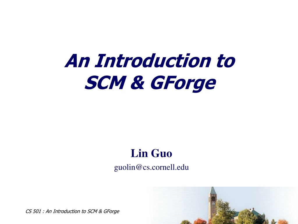 an introduction to scm gforge