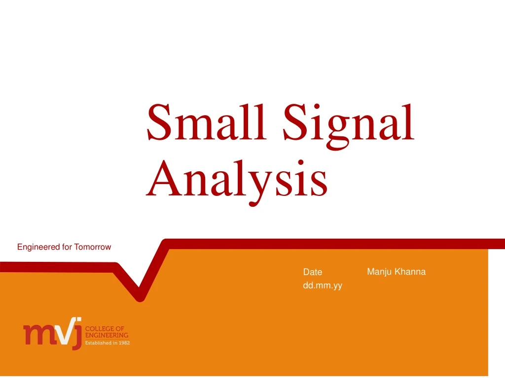 small signal analysis