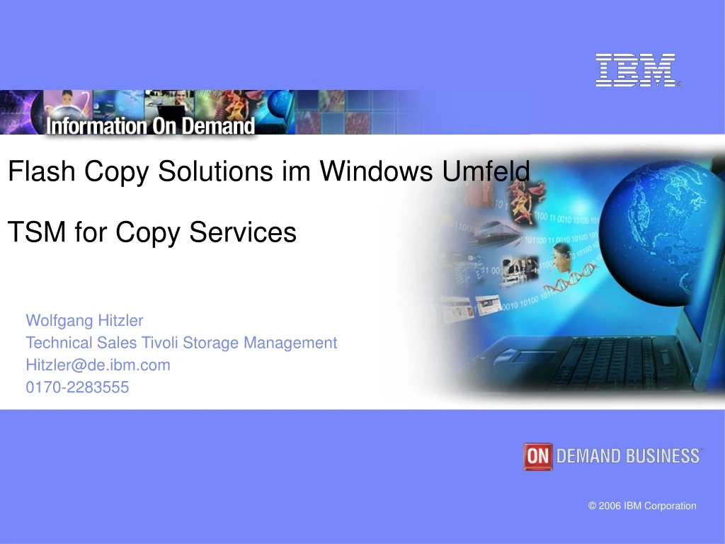flash copy solutions im windows umfeld tsm for copy services