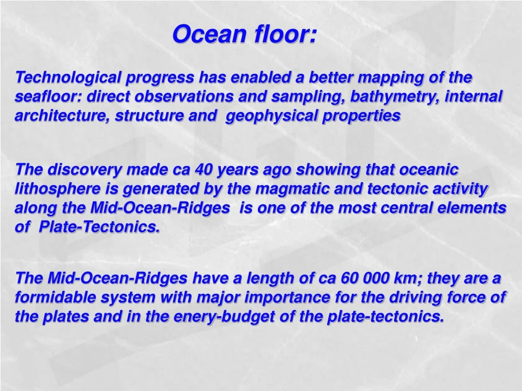 ocean floor technological progress has enabled