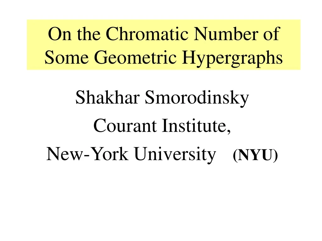 on the chromatic number of some geometric